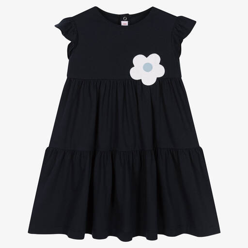 Il Gufo-Синее платье из хлопкового джерси | Childrensalon Outlet