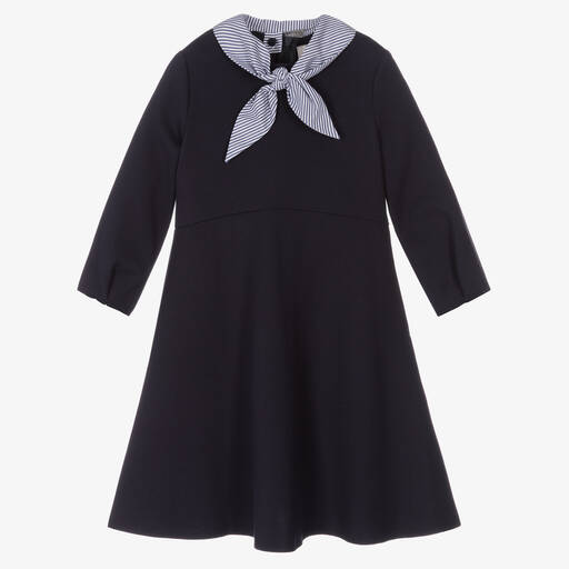 Il Gufo-Синее трикотажное платье | Childrensalon Outlet