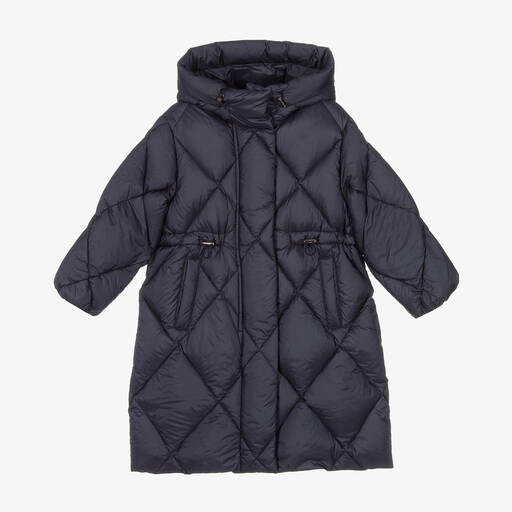 Il Gufo-Manteau matelassé bleu marine Fille | Childrensalon Outlet