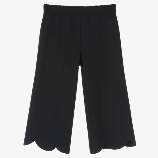 Il Gufo-Синие брюки с фестонами для девочек | Childrensalon Outlet