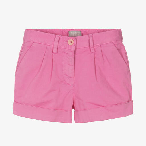 Il Gufo-Girls Pink Cotton Shorts | Childrensalon Outlet