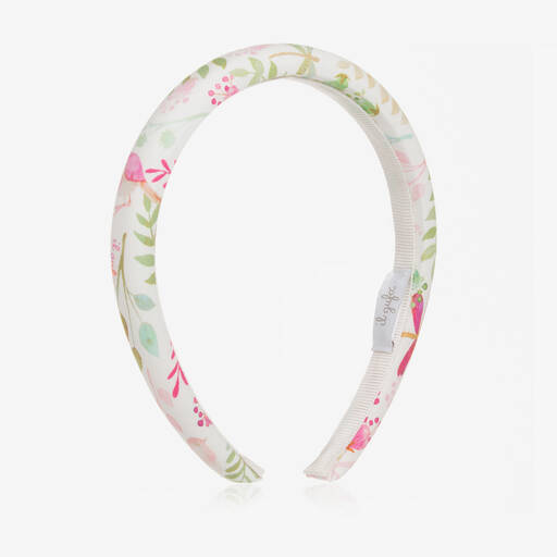 Il Gufo-Girls Pink Floral Hairband | Childrensalon Outlet