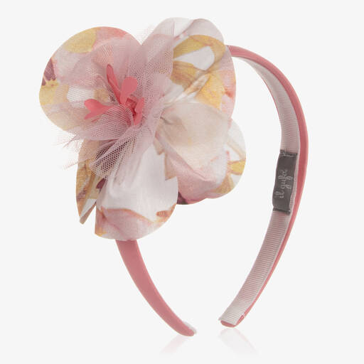 Il Gufo-Girls Pink Flower Hairband | Childrensalon Outlet