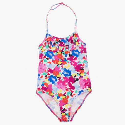 Il Gufo-Girls Pink Frill Swimsuit | Childrensalon Outlet