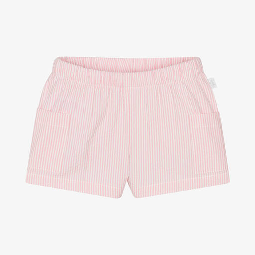 Il Gufo-Rosa Seersucker-Shorts mit Vichykaros | Childrensalon Outlet