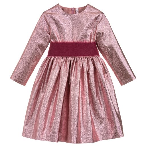 Il Gufo-Girls Pink Metallic Dress | Childrensalon Outlet