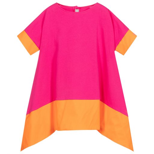 Il Gufo-Girls Pink & Orange Dress | Childrensalon Outlet