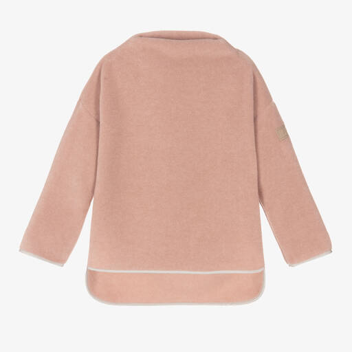 Il Gufo-Girls Pink Polar Fleece Sweatshirt | Childrensalon Outlet