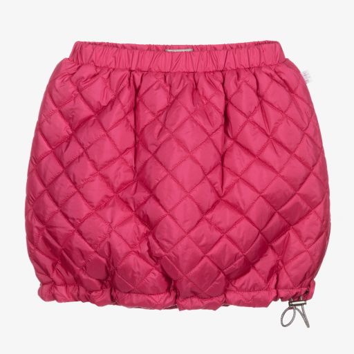 Il Gufo-Girls Pink Quilted Skirt | Childrensalon Outlet