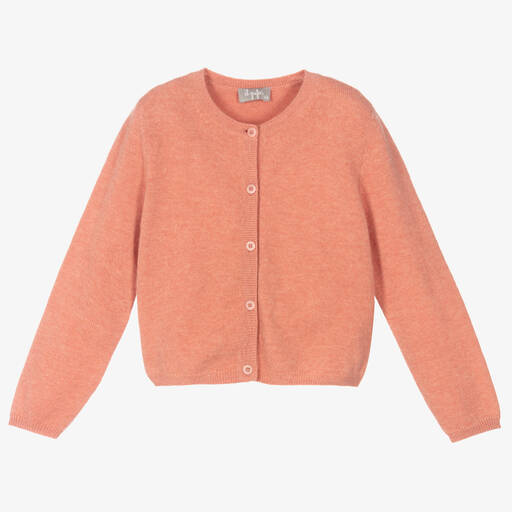 Il Gufo-Girls Pink Wool Cardigan | Childrensalon Outlet
