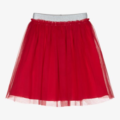 Il Gufo-Girls Red Tulle Skirt | Childrensalon Outlet
