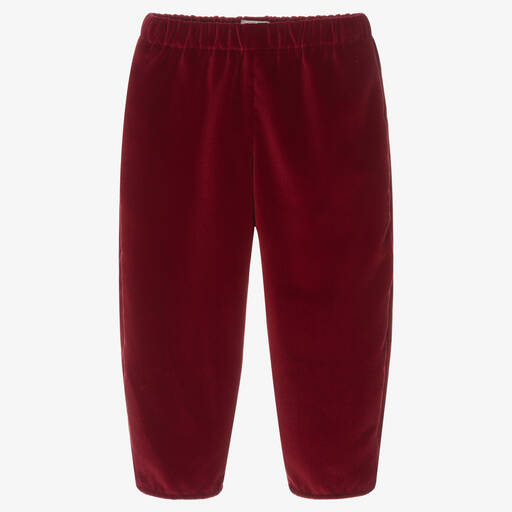 Il Gufo-Красные велюровые брюки для девочек | Childrensalon Outlet