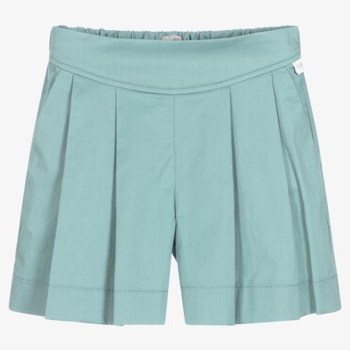 Il Gufo-Girls Sea Green Cotton Skort | Childrensalon Outlet