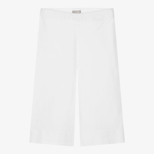 Il Gufo-Girls White Cotton Culottes | Childrensalon Outlet