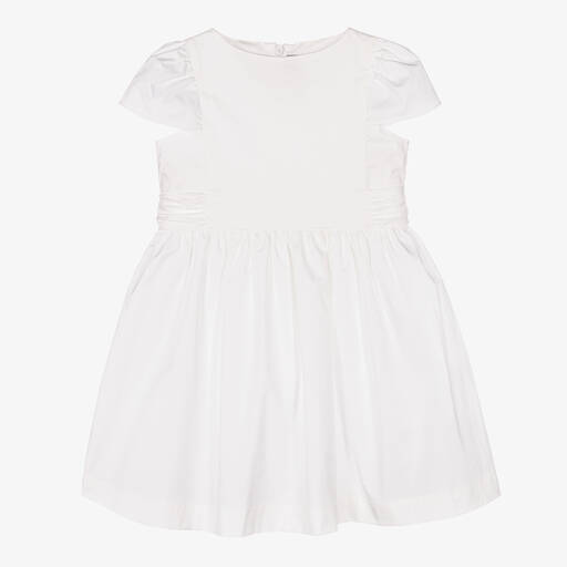 Il Gufo-Weißes Kleid aus Baumwollpopelin | Childrensalon Outlet