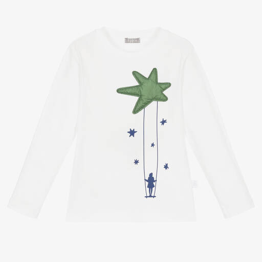 Il Gufo-Weißes Baumwoll-T-Shirt (M) | Childrensalon Outlet