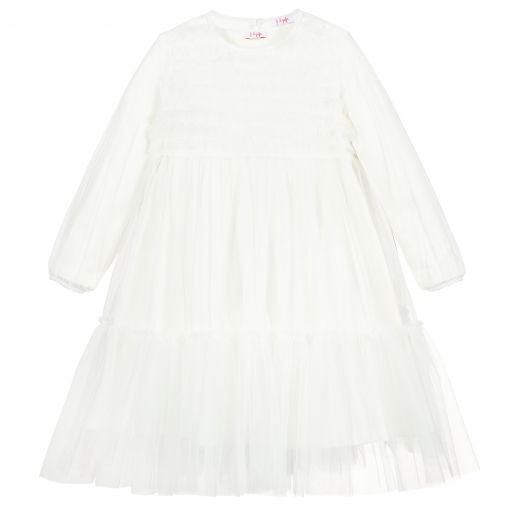 Il Gufo-Girls White Tulle Dress | Childrensalon Outlet
