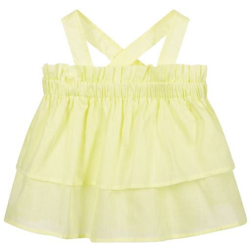 Il Gufo-Girls Yellow Cotton Blouse | Childrensalon Outlet