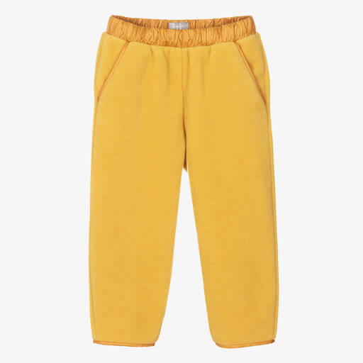 Il Gufo-Pantalon de jogging jaune en polaire Fille | Childrensalon Outlet