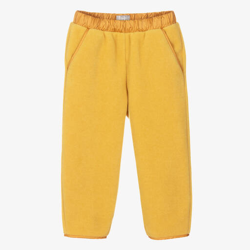 Il Gufo-Girls Yellow Fleece Joggers | Childrensalon Outlet