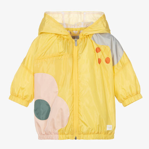 Il Gufo-Girls Yellow Hooded Jacket | Childrensalon Outlet