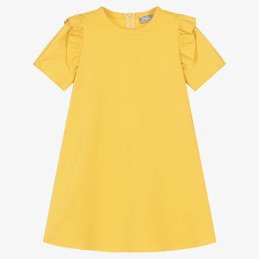 Il Gufo-فستان ميلانو جيرسي لون أصفر | Childrensalon Outlet