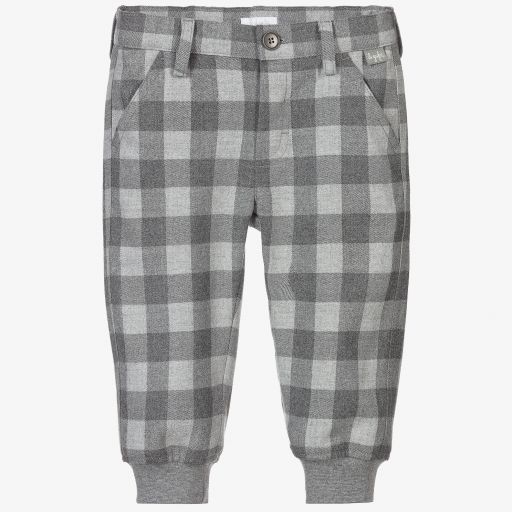 Il Gufo-Grey Check Trousers | Childrensalon Outlet