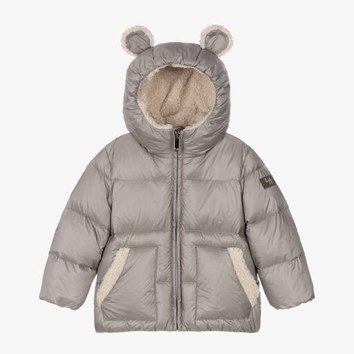 Il Gufo-Grey Down Padded Jacket | Childrensalon Outlet