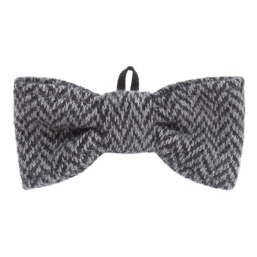 Il Gufo-Grey Flannel Bow Tie  | Childrensalon Outlet