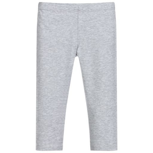 Il Gufo-Grey Marl Cotton Leggings | Childrensalon Outlet