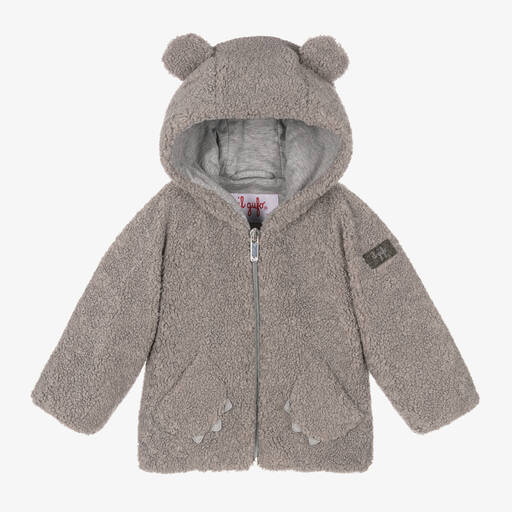 Il Gufo-Graue Fleecejacke im Teddy-Design | Childrensalon Outlet