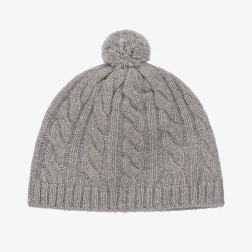 Il Gufo-Grey Wool Knit Baby Hat | Childrensalon Outlet