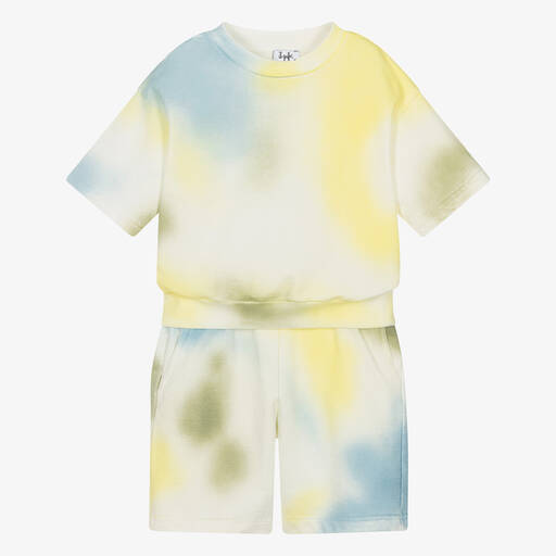 Il Gufo-Ivory Cotton Shorts Set | Childrensalon Outlet