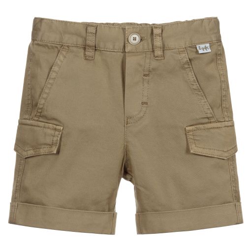Il Gufo-Khaki Green Cargo Shorts | Childrensalon Outlet