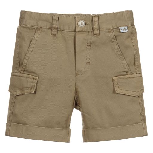 Il Gufo-Khaki Green Cargo Shorts | Childrensalon Outlet