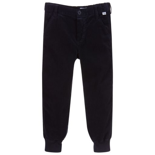 Il Gufo-Navy Blue Corduroy Trousers | Childrensalon Outlet