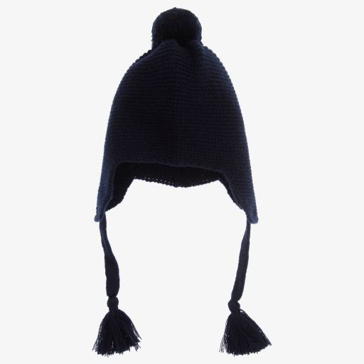 Il Gufo-Navy Blue Knitted Wool Hat | Childrensalon Outlet