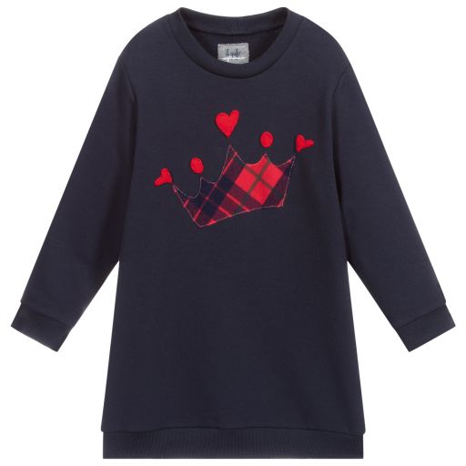 Il Gufo-Navyblaues Sweatshirtkleid | Childrensalon Outlet