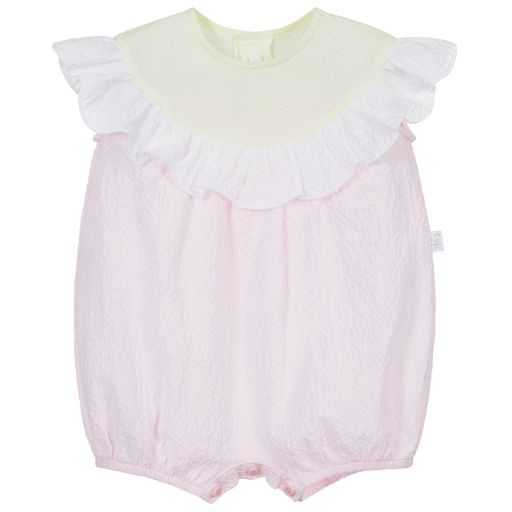 Il Gufo-Pink & Yellow Cotton Shortie | Childrensalon Outlet