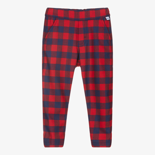 Il Gufo-Red & Blue Checked Trousers | Childrensalon Outlet