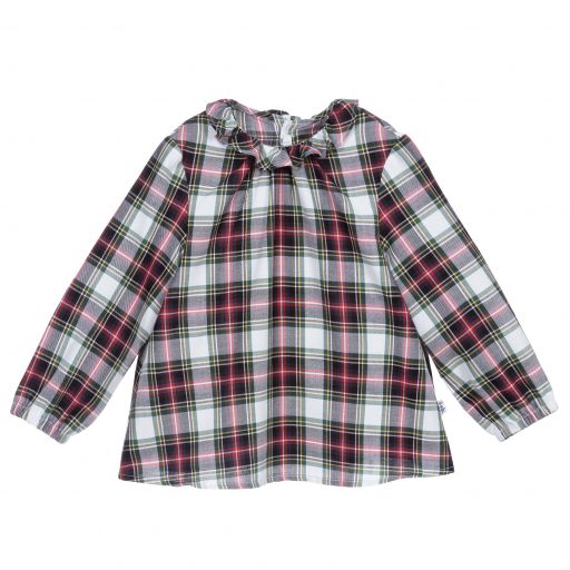 Il Gufo-Блузка в красную и зеленую шотландскую клетку | Childrensalon Outlet