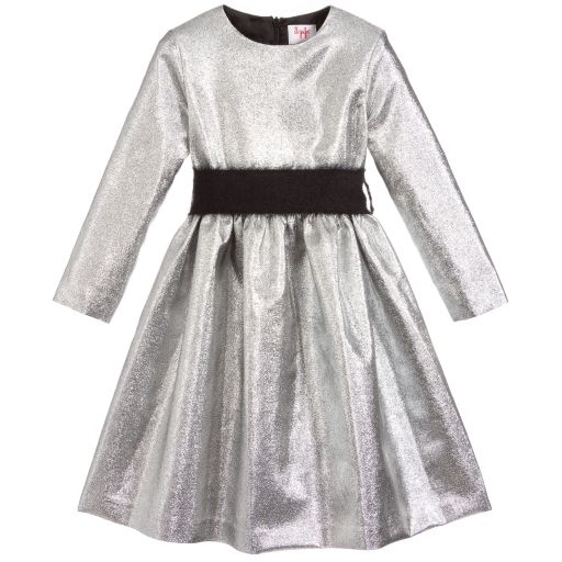 Il Gufo-Silver Dress with Mohair Belt | Childrensalon Outlet