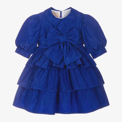 Irpa-فستان تافيتا لون أزرق | Childrensalon Outlet