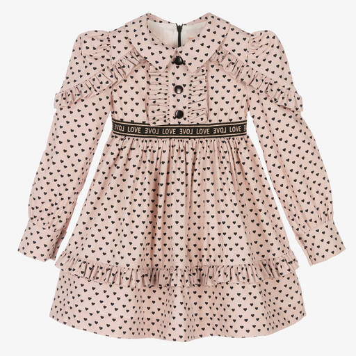 Irpa-Girls Pink Ruffle Dress | Childrensalon Outlet
