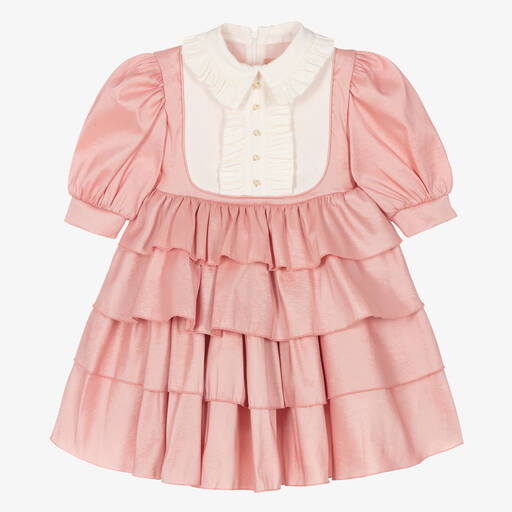Irpa-Розовое платье из тафты для девочек | Childrensalon Outlet