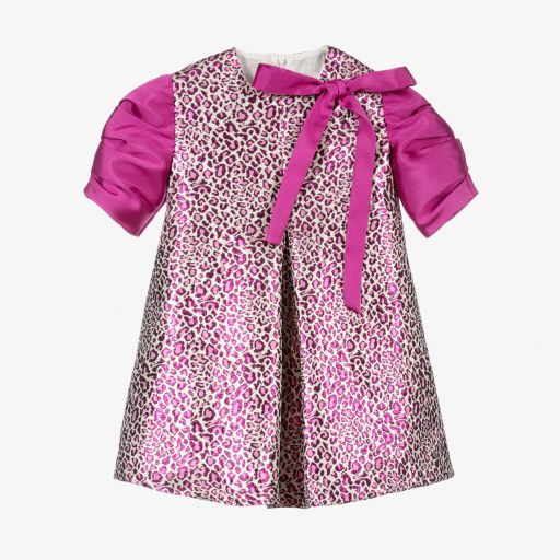 Irpa-Violettes Jacquard-Leoparden-Kleid | Childrensalon Outlet
