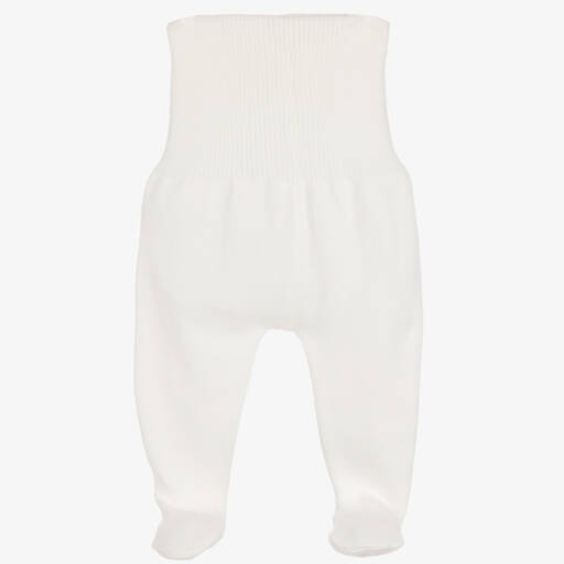 Minutus-Ivory Cotton Knit Baby Trousers | Childrensalon Outlet