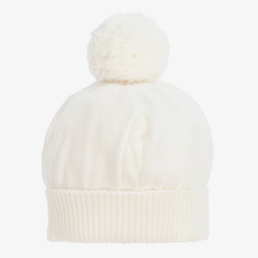 Emile et Rose-Ivory Knitted Pom-Pom Hat | Childrensalon Outlet