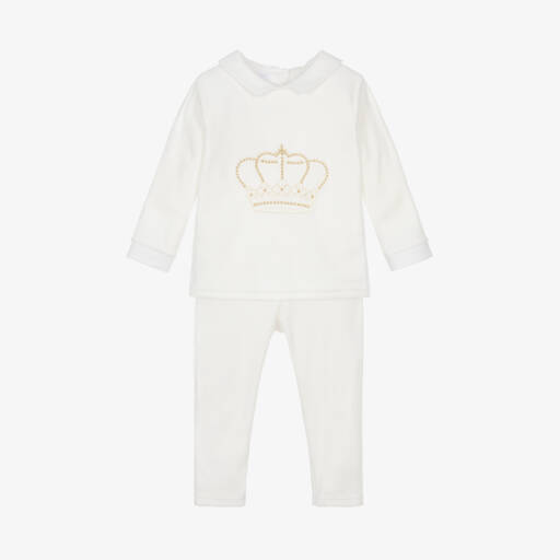 Sofija-Кремовый велюровый комплект для малышей | Childrensalon Outlet