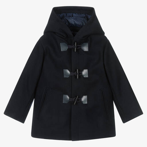 Jacadi Paris- Duffle-coat bleu en laine garçon | Childrensalon Outlet